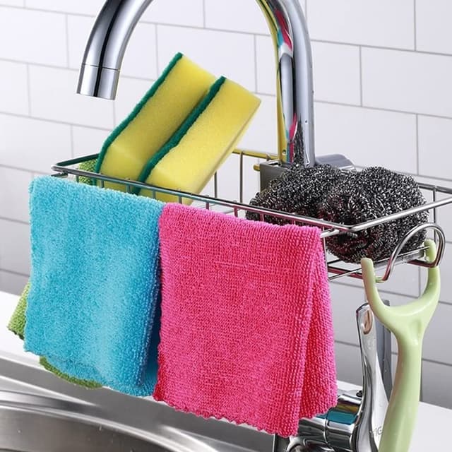 حامل أدوات التنظيف معدني يعلق بالصنبور من او اوزون قياس كبير O Ozone Hanging Organizer