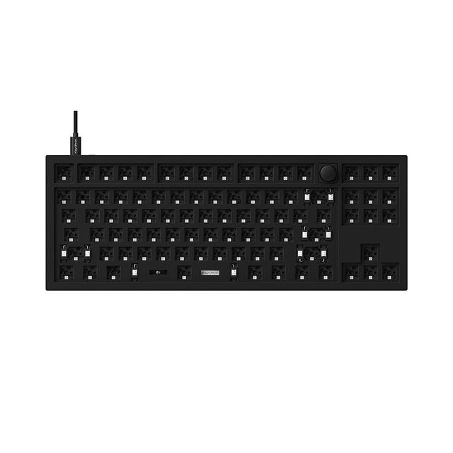 كيبورد ميكانيكي لون اسود مع سويتش ازرق ونوب من كيكرون Keychron Q3 QMK Custom Hot Swappable Gateron G PRO Mechanical Keyboard With Blue Switch Kno - SW1hZ2U6MTYyMjk3MA==