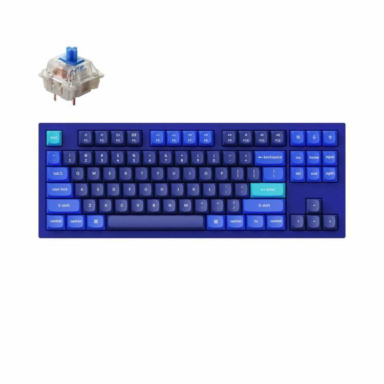 كيبورد ميكانيكي لون ازرق مع سويتش ازرق RGB RGB Keychron Q3 QMK Custom Hot Swappable Gateron G PRO Mechanical Keyboard With Blue Switch & RG