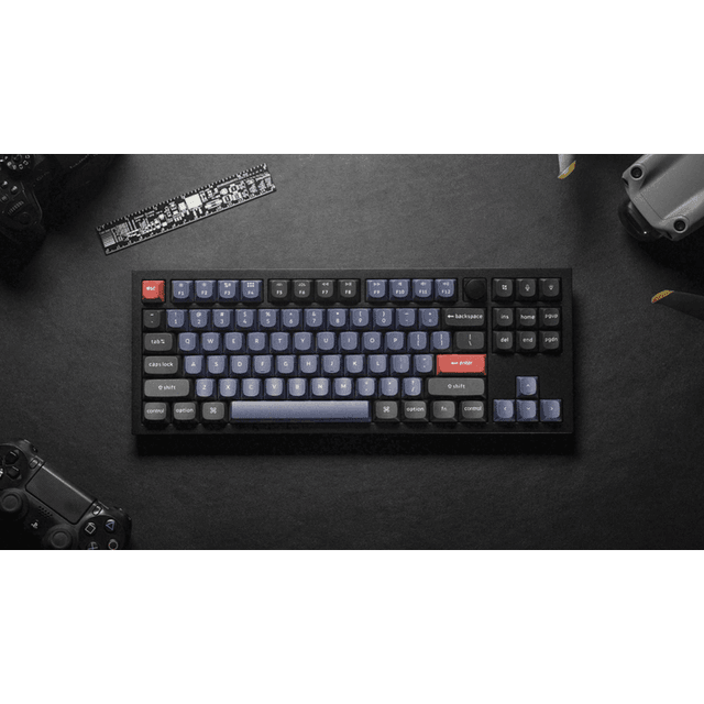 كيبورد ميكانيكي لون اسود مع سويتش بني من كيكرون Keychron Q3 QMK Custom Hot Swappable Gateron G PRO Mechanical Keyboard With Brown Switch Kn - SW1hZ2U6MTYyMjkwOA==