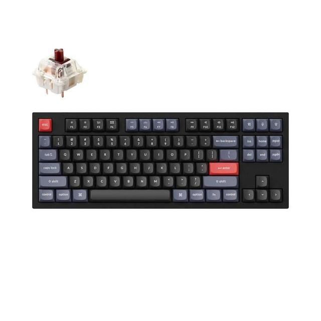 كيبورد ميكانيكي لون اسود مع سويتش بني من كيكرون Keychron Q3 QMK Custom Hot Swappable Gateron G PRO Mechanical Keyboard With Brown Switch Kn - SW1hZ2U6MTYyMjkwNA==