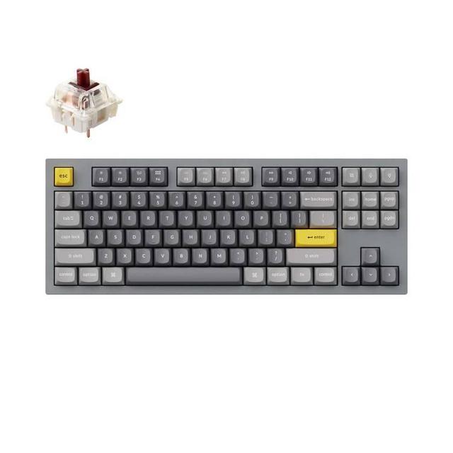 Keychron Q3 QMK Custom Hot-Swappable Gateron G-PRO Mechanical Keyboard With Brown Switch & R - SW1hZ2U6MTYyMjg2NQ==