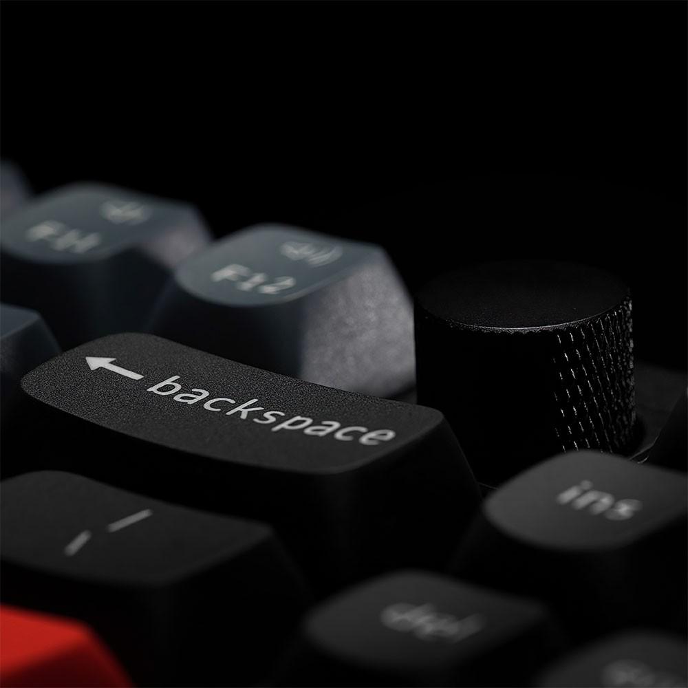 كيبورد ميكانيكي لون اسود مع سويتش احمر من كيكرون Keychron Q3 QMK Custom Hot Swappable Gateron G PRO Mechanical Keyboard With Red Switch Knob