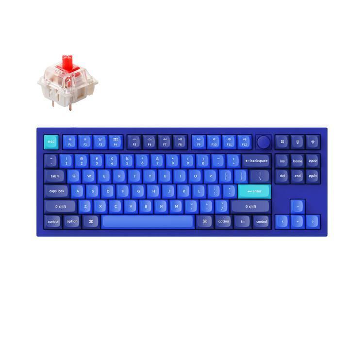 Keychron Q3 QMK Custom Hot-Swappable Gateron G-Pro Keybaord With RGB, Knob And Red Switch -