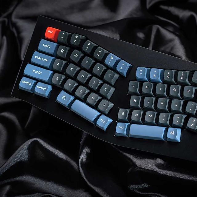 كيبورد العاب ميكانيكي تصميم منحني للحروف سويتش اسود RGB من كيكرون Keychron Q8 Wired Mechanical Keyboard Swappable RGB Backlight Blue Switch Black - SW1hZ2U6MTYyMjgxNg==