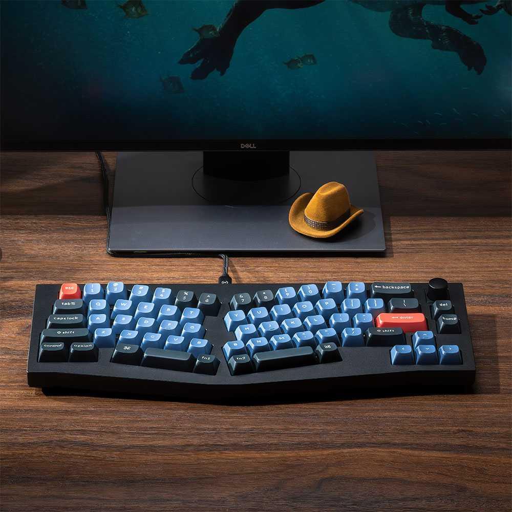 Keychron Q8 Wired Mechanical Keyboard Swappable RGB Backlight Blue Switch - Black