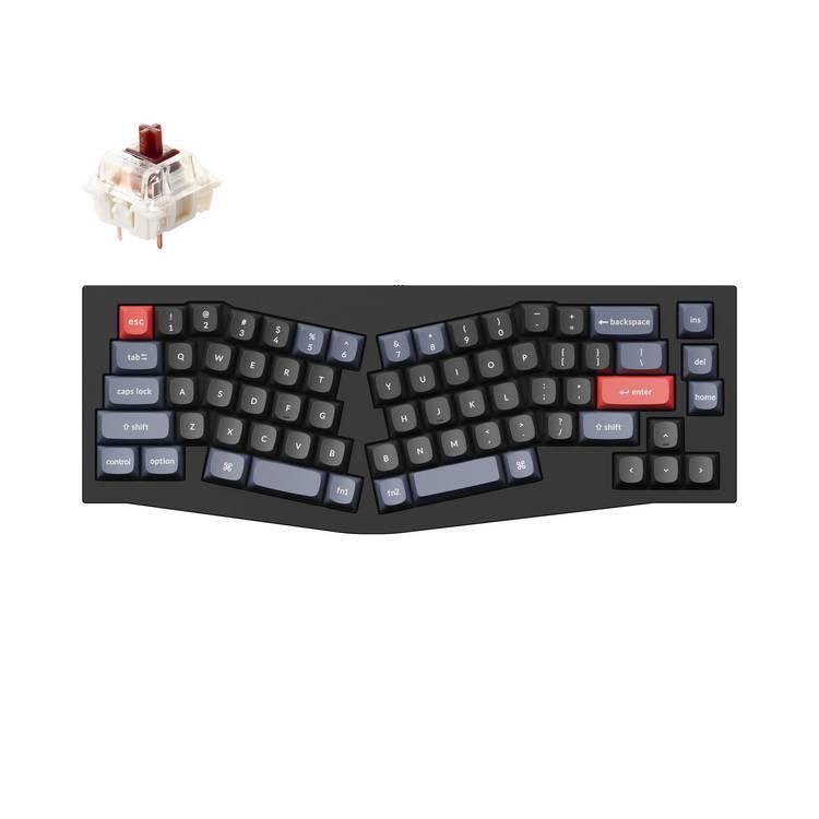 Keychron Q8 Wired Mechanical Keyboard Swappable RGB Backlight Brown Switch - Black