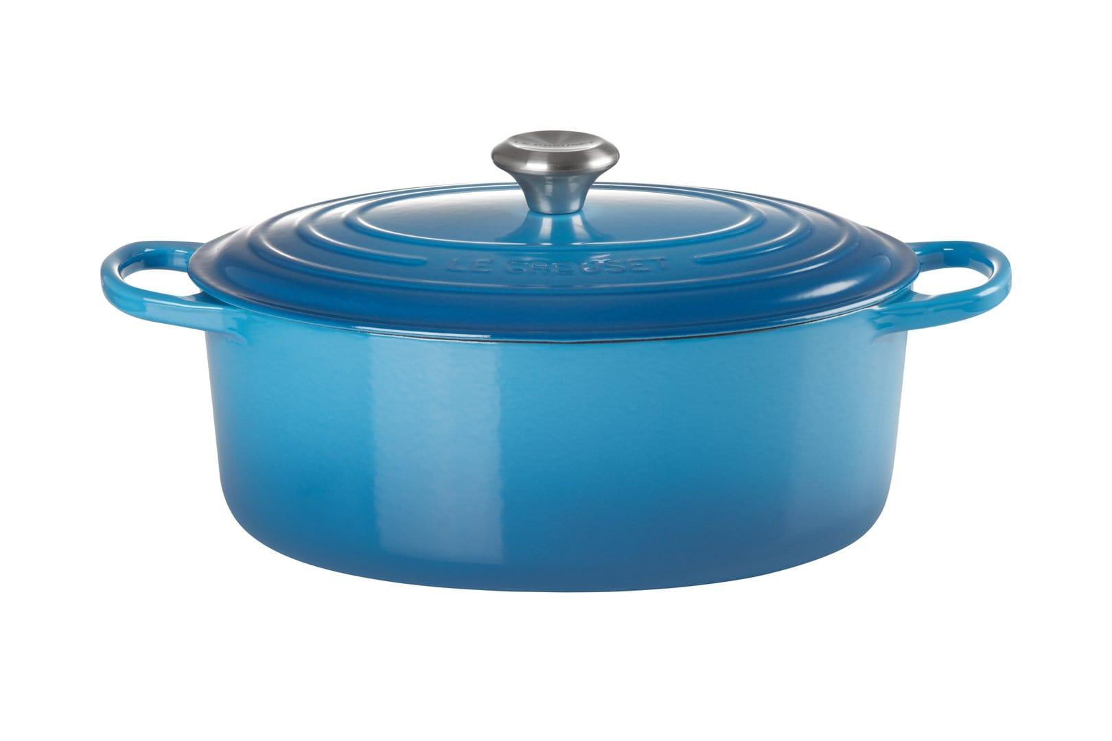 قدر حديد الزهر 6.3 لتر لوكروسيه أزرق LE CREUSET OVAL FRENCH OVEN