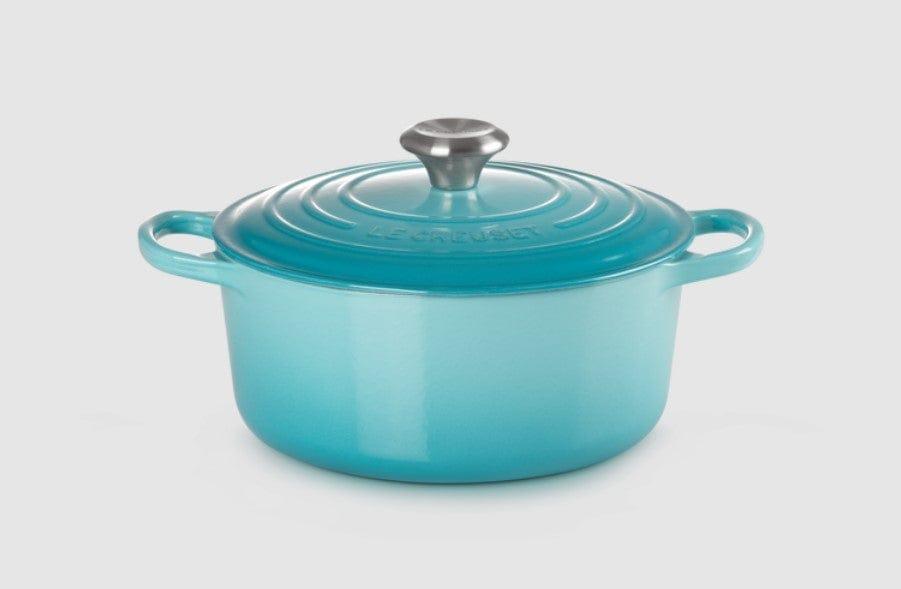 قدر حديد الزهر 4.2 لتر دائري لوكروسيه أزرق  LE CREUSET ROUND FRENCH OVEN