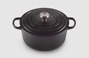 LE CREUSET ROUND FRENCH OVEN 24CM SATIN BLACK - SW1hZ2U6MTU2MTgzMw==