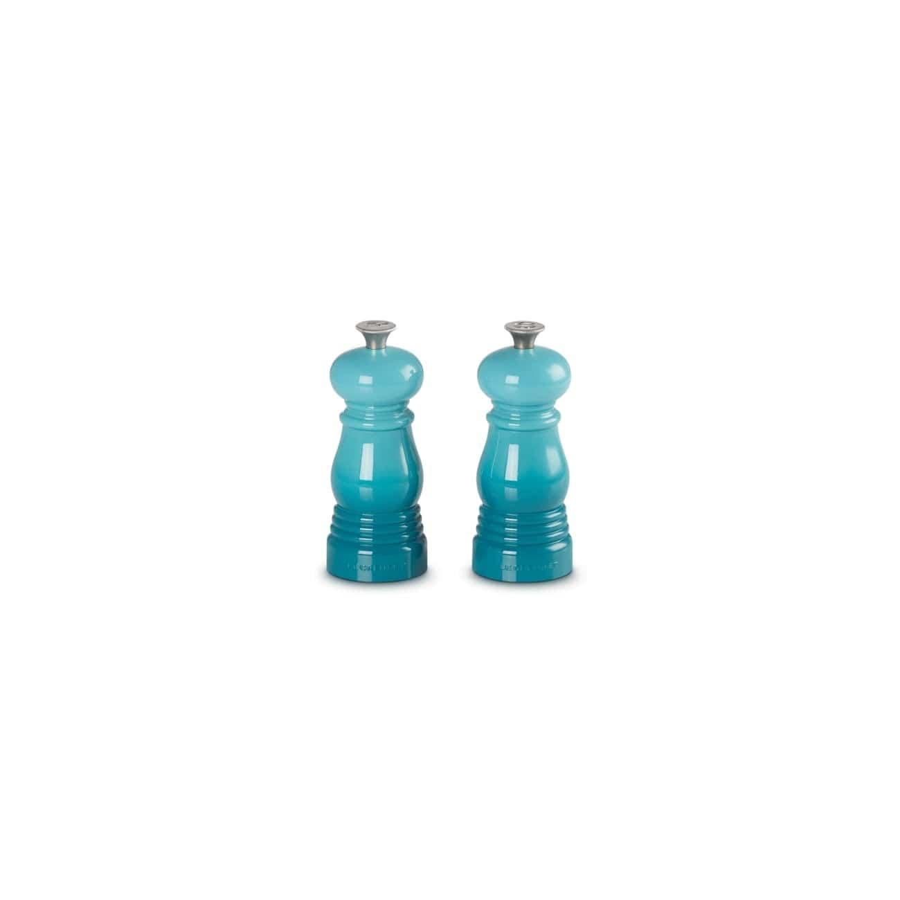 LE CREUSET SET OF PEPPER & SALT MILL 11CM TEAL