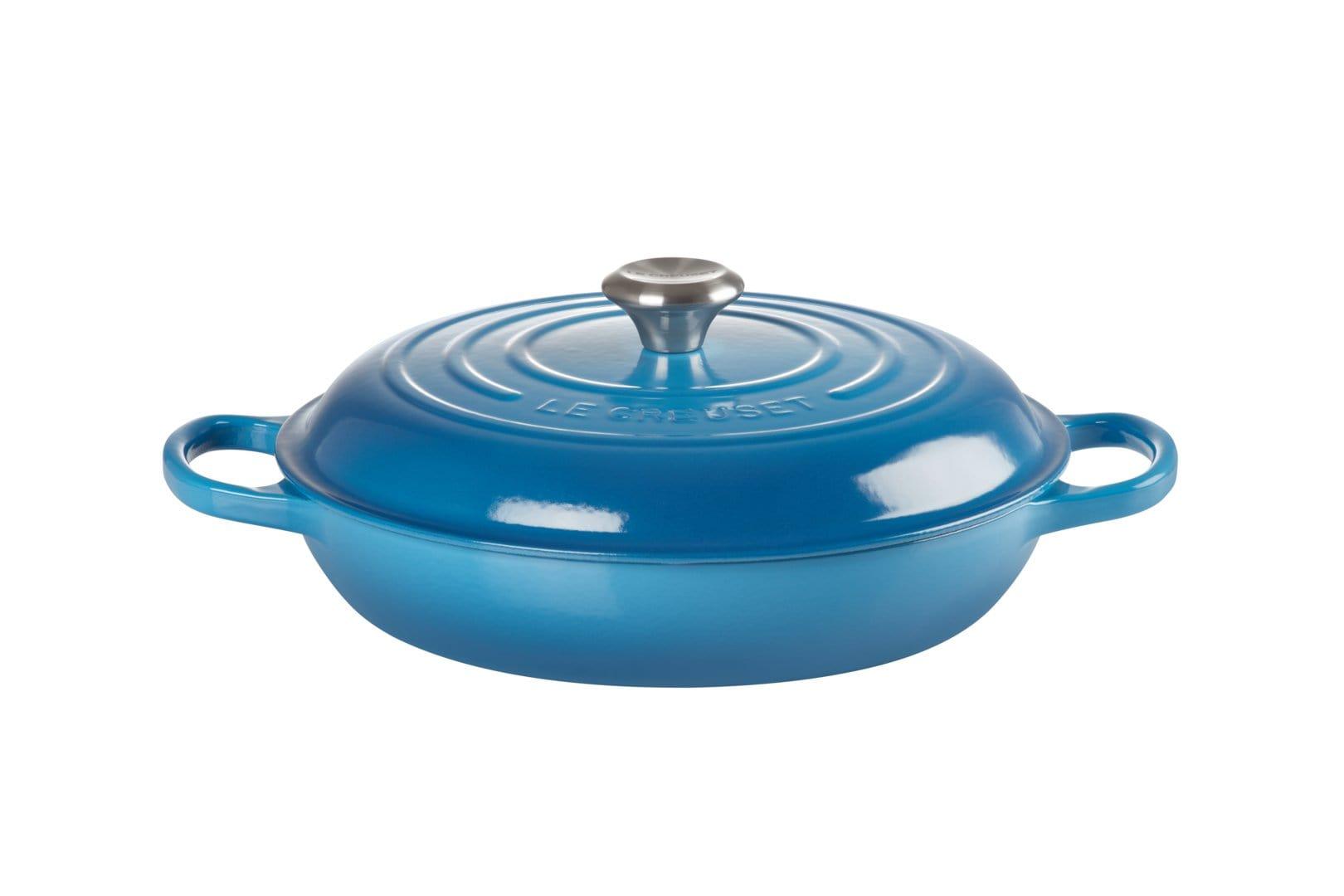 قدر مسطح 3.5 لتر لوكروسيه أزرق LE CREUSET SHALLOW CASSEROLE