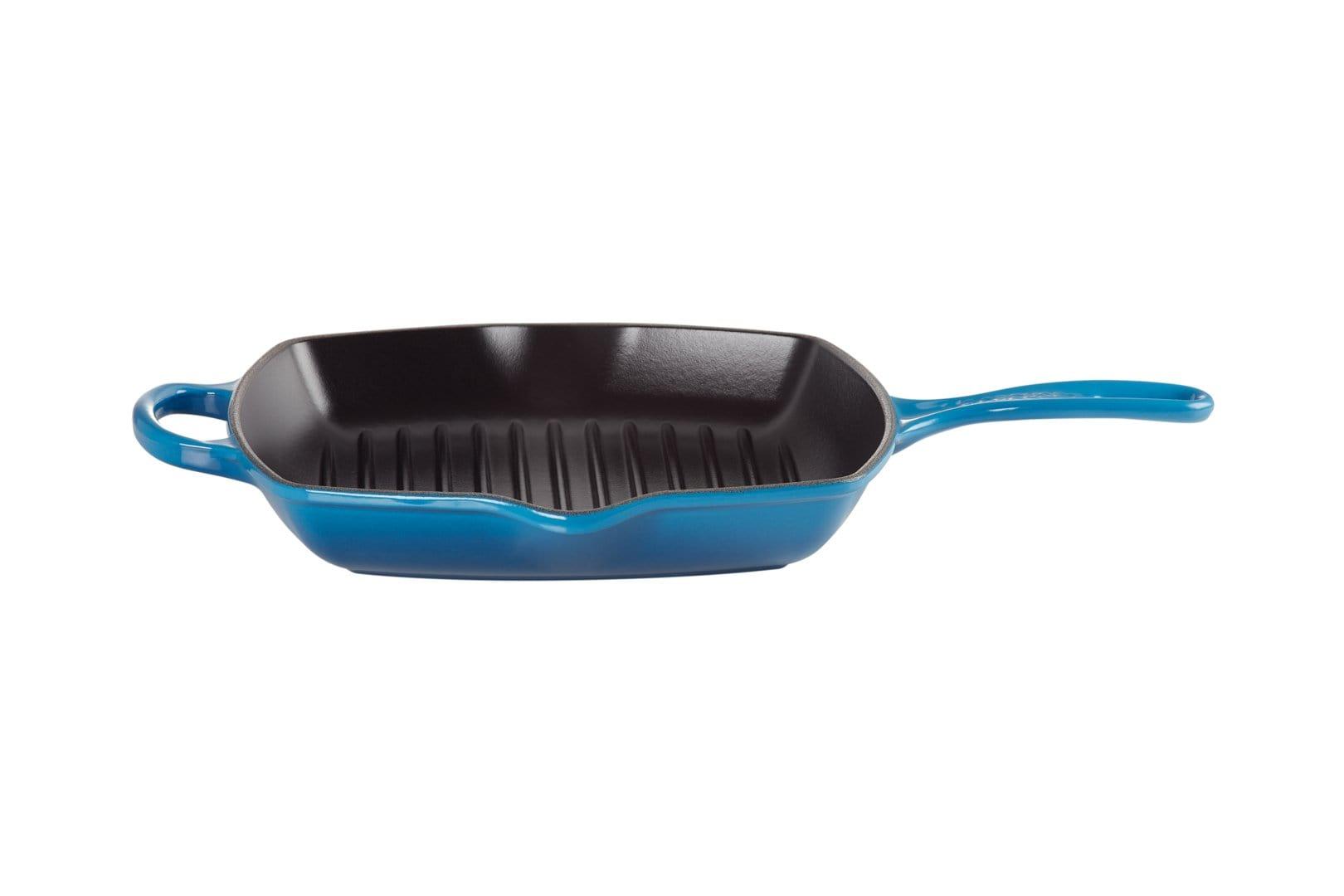 شواية غاز تيفال 26 سم لوكروسيه أزرق LE CREUSET SQUARE SKILLET GRILL