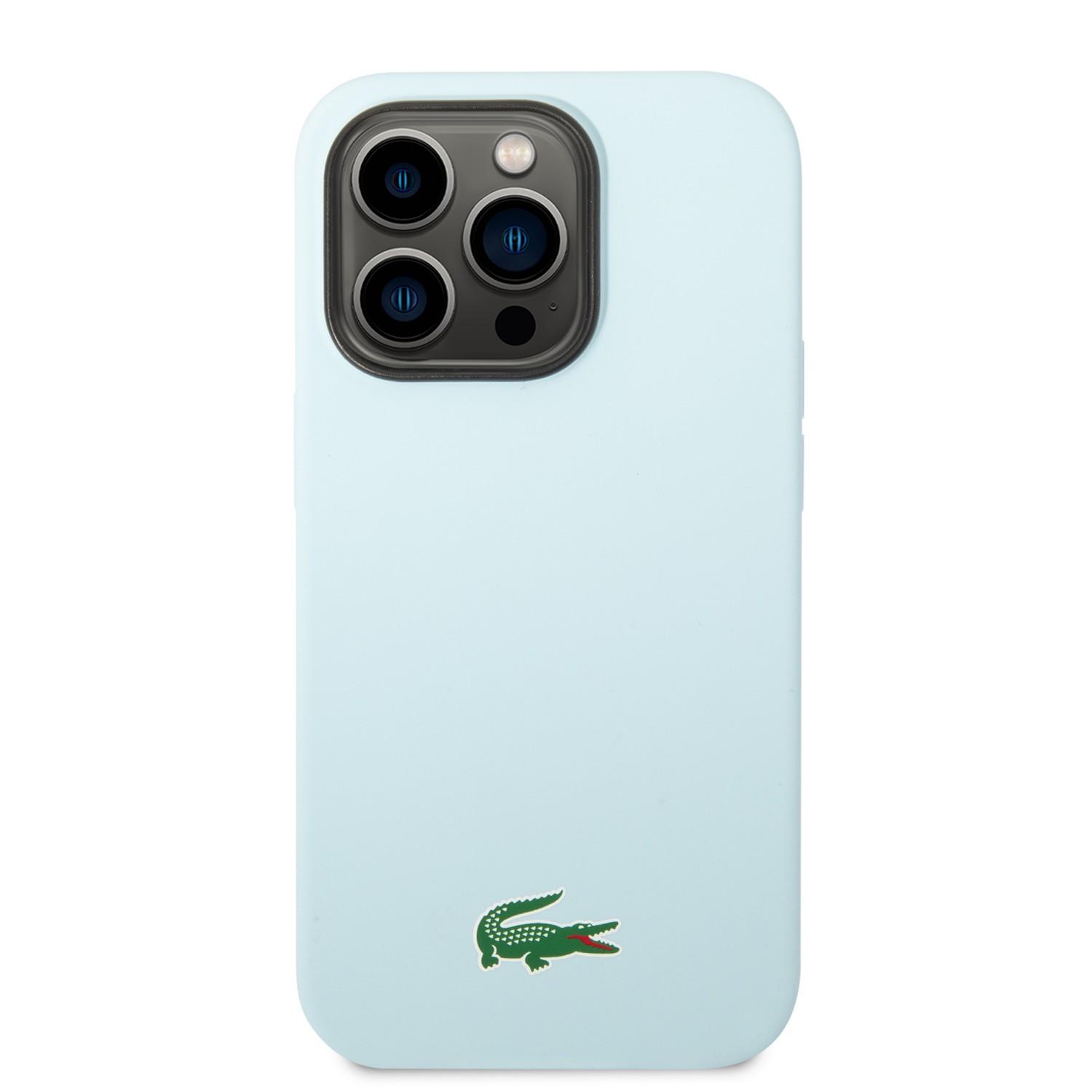 كفرات ايفون 15 برو مقاوم للصدمات ازرق لاكوست Lacoste HC Magsafe Silicone Croc Logo for iPhone 15 Pro