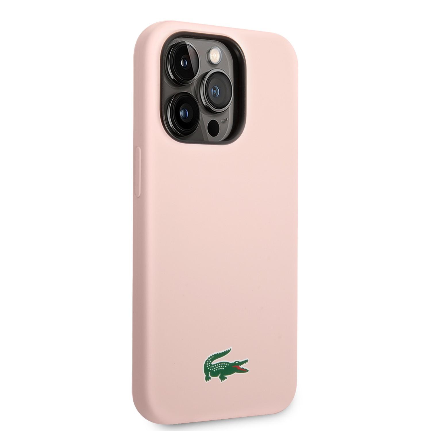 Lacoste HC Magsafe Silicone Croc Logo for iPhone 15 Pro -Pink