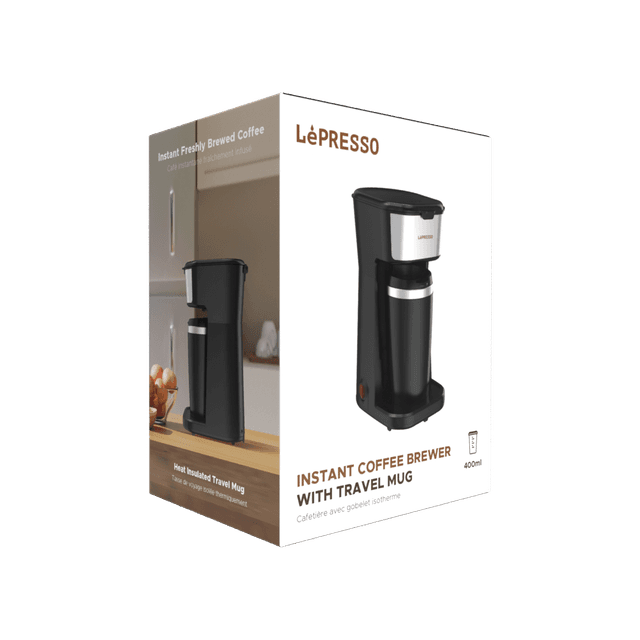 LePresso Coffee Maker with Travelling Mug 450W - Black - SW1hZ2U6MTYyMjExMQ==