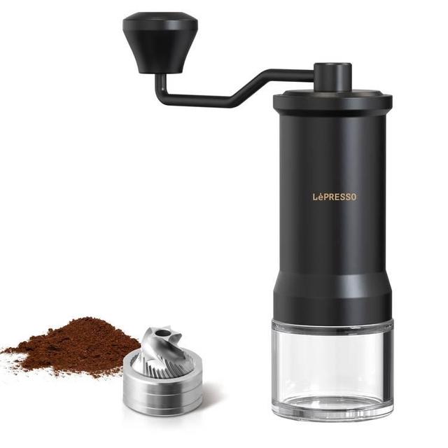 LePresso High Precision Conical Burr Grinder ( Glass Container ) 35g - Black - SW1hZ2U6MTYyMjA1OQ==