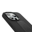 Levelo Morphix Silicone Case With Leather Grip For iPhone 15 Pro Max - Black - SW1hZ2U6MTYxOTgwNA==