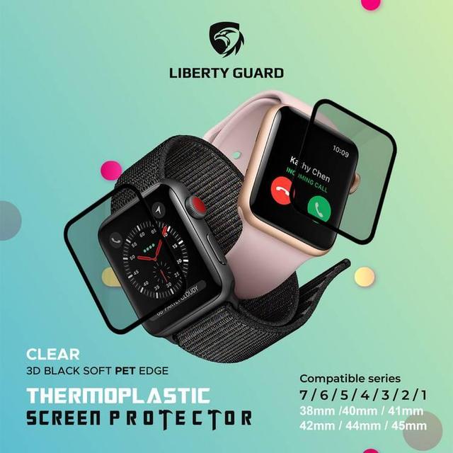 لاصقة حماية ساعة ابل 38 ملم شفافة ليبيرتي جارد Liberty Guard 3D Cover Soft Pet Protector for Apple Watch ( 38mm ) Clear - SW1hZ2U6MTYxNzc5NQ==