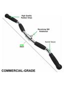 Body Solid Curl Bar Lat Attachment Rotating with Rubber Grips - SW1hZ2U6MTUyODk3Nw==