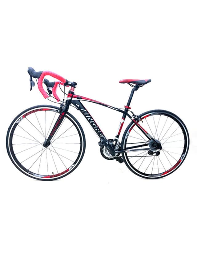 سيكل سباق رياضي ألمنيوم بسرعات متغيرة أحمر مينجرين Mingren Road Bike - 310407