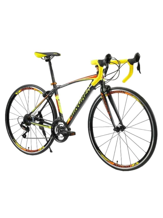 سيكل سباق رياضي ألمنيوم بسرعات متغيرة أصفر مينجرين Mingren Road Bike - 703729