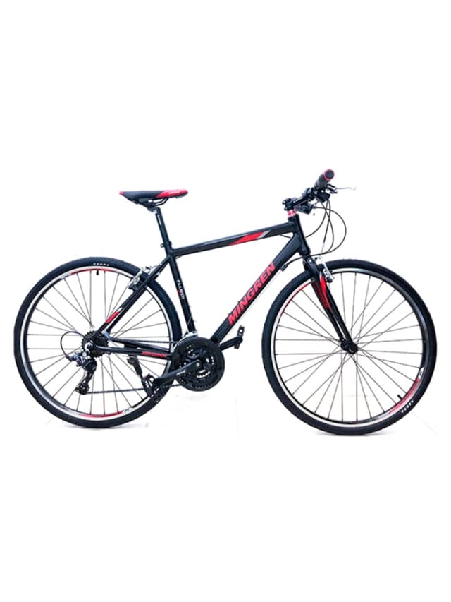 سيكل رياضي 24 سرعة هيكل ألمنيوم لون أحمر مينجرين Mingren Flurdi Hybrid Bikes - 717673