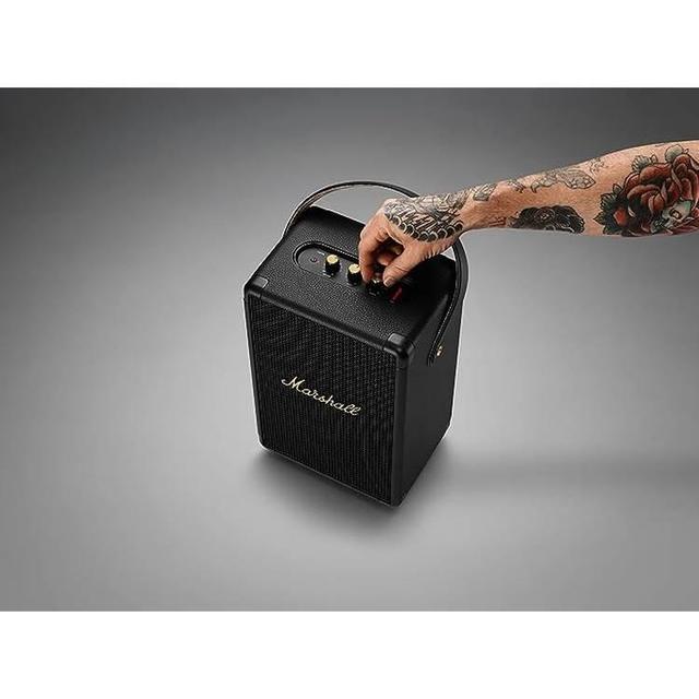 مكبرة الصوت اللاسلكية مارشالMarshall Tufton Portable Wireless Speaker - Black/Brass - SW1hZ2U6MTYxNzQ3Nw==