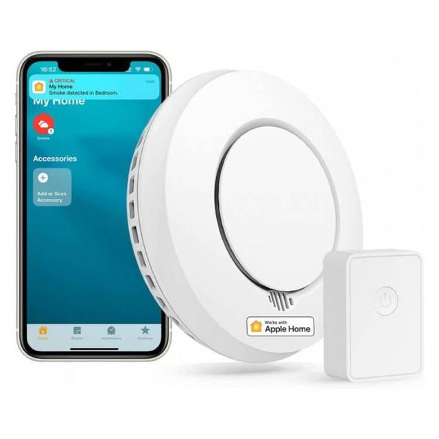 Meross Smart Smoke Alarm Kit with Hub (EU) - White - SW1hZ2U6MTYxNjY2OQ==