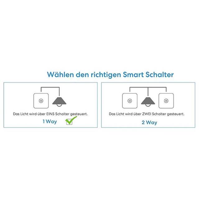 Meross Smart Wi-Fi Wall Switch with 1 Gang 1 Way Physical Button (EU) - White - SW1hZ2U6MTYxNjYxNQ==