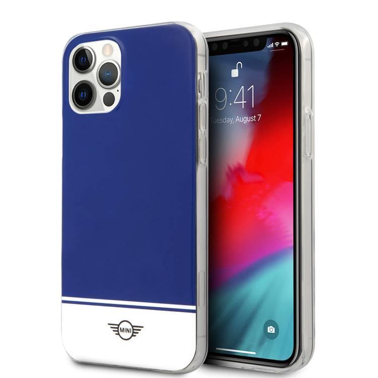 Mini Cooper PC/TPU Bottom Stripe Hard Case for iPhone 12 Pro Max (6.7") - Navy