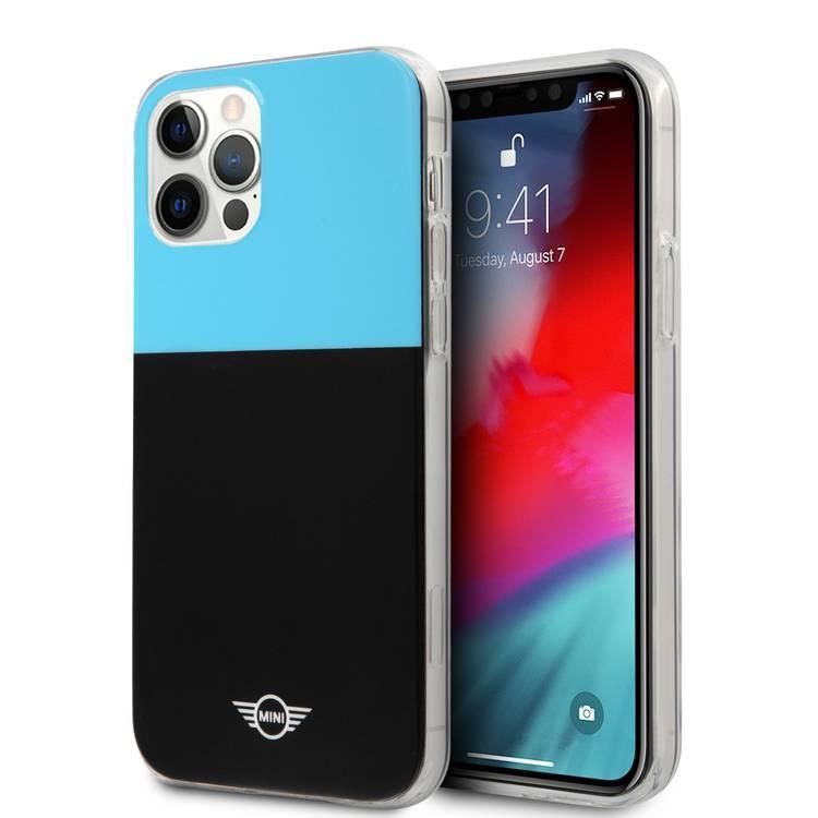 جراب ايفون 12 برو ماكس (6.7 بوصة) أزرق فاتح من ميني كوبر Mini Cooper PC/TPU Color Block Hard Case for iPhone 12 Pro Max (