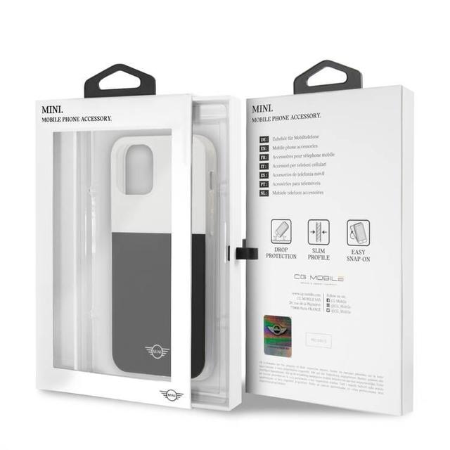 جراب آيفون 12 برو ماكس (6.7 بوصة)  ابيض من ميني كوبر Mini Cooper PC/TPU Color Block Hard Case for iPhone 12 Pro Max - SW1hZ2U6MTYxNjQ2OQ==
