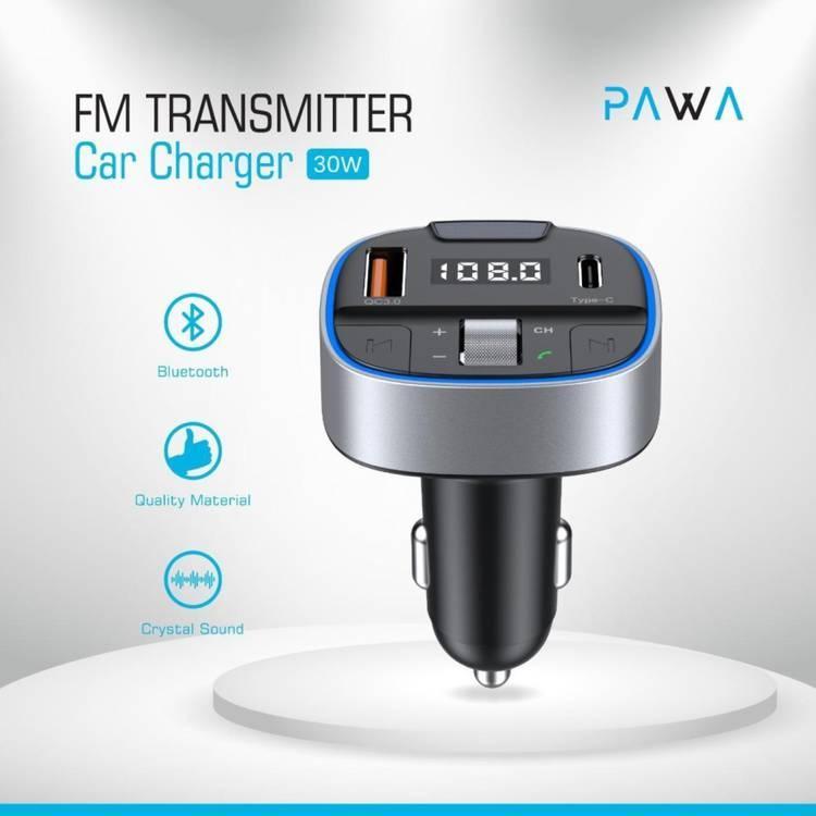 PAWA FM TRANSMITTER CAR CHARGER 30W