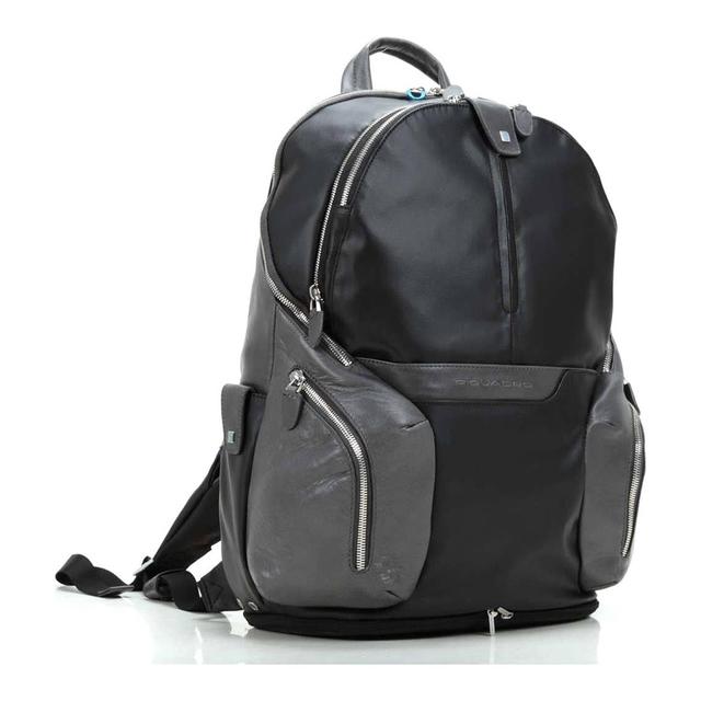 حقيبة لاب توب جلد ونايلون أسود PIQUADRO IPAD COMPARTMENT BACKPACK - SW1hZ2U6MTU2Mjg2OA==