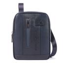 حقيبة كتف للرجال مع جيب لايباد ميني جلد طبيعي أسود PIQUADRO URBAN CROSSBODY BAG WITH IPAD MINI COMPARTMENT