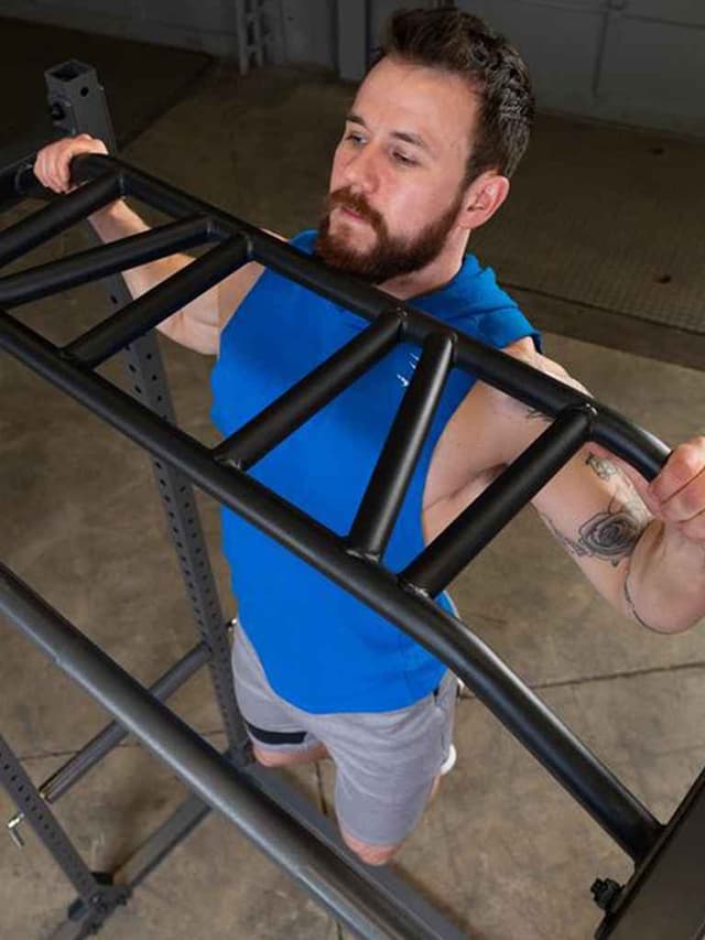 Body Solid Powerline Rack with Extension and Multi Chin-Up Attachment