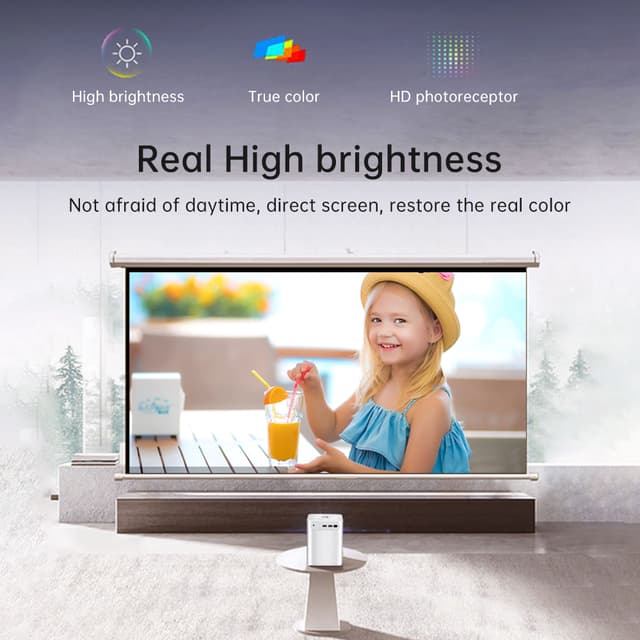 بروجكتر واي فاي محمول اس 8 ميني 5000 لومن من واونيكت Wownect S8 Mini WiFi Projector 5000 Lumens Portable Outdoor Movie Projector