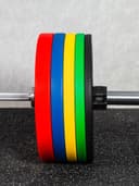 طارات اوزان حديد قرصية 5 كجم للمنافسات باللون الاسود من ليفتديكس Liftdex - Polyurethane Competition Plate, 1 Piece Weight 5 Kg