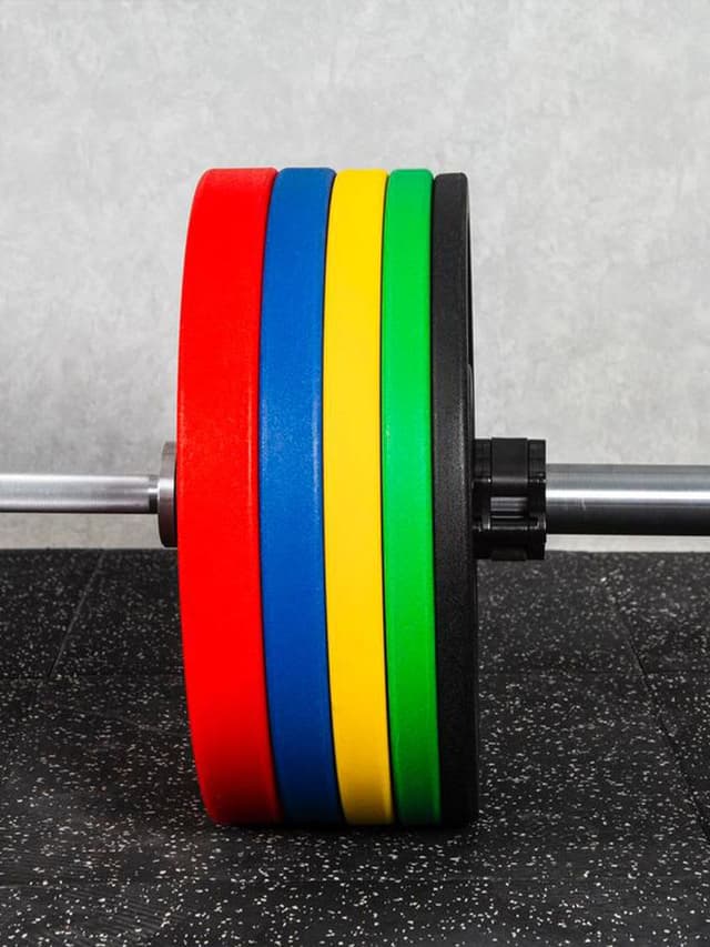 طارات اوزان حديد قرصية 5 كجم للمنافسات باللون الاسود من ليفتديكس Liftdex - Polyurethane Competition Plate, 1 Piece Weight 5 Kg