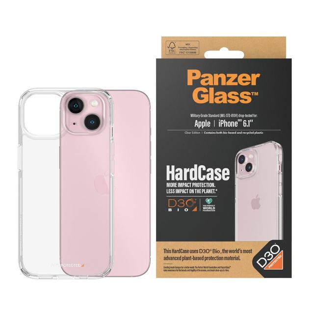 PanzerGlass BioBased HardCase w/ D3O for Apple iPhone 15 2023 6.1" Clear - SW1hZ2U6MTU5MDU4MA==