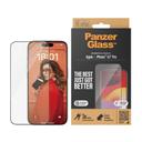 PanzerGlass UltraWide Screen Protector for Apple iPhone 15 Pro 2023 6.1" Clear w/ Black Frame - SW1hZ2U6MTU5MDUwMQ==