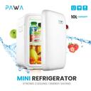 ثلاجة سيارة صغيرة بسعة 10 لتر لون أبيض من باوا Pawa Mini Fridge - SW1hZ2U6MTYxNjA2OA==