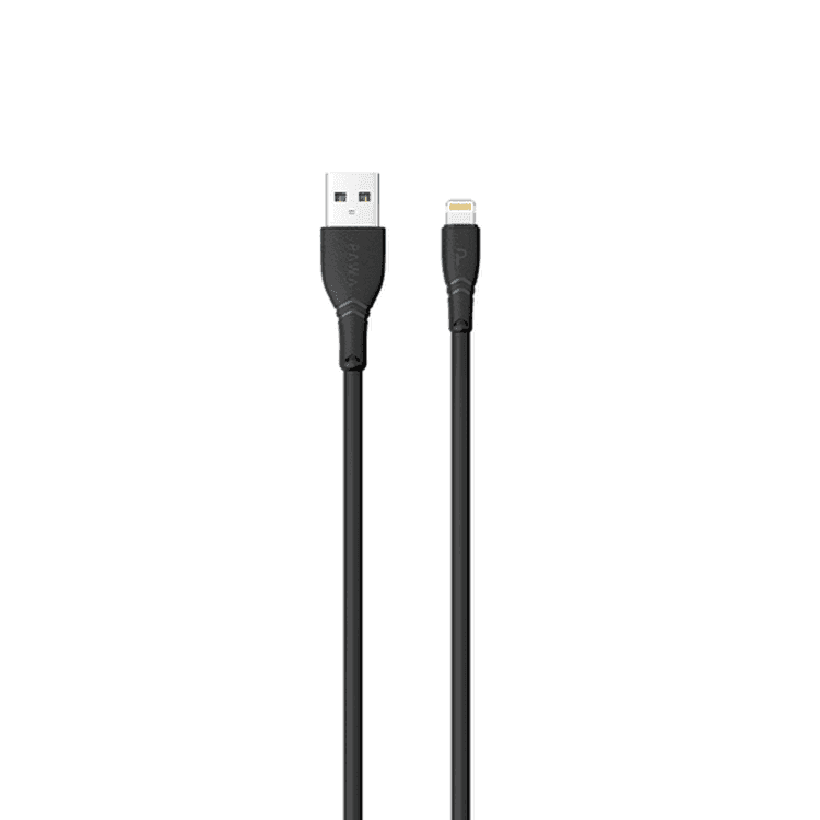 Pawa PVC USB-A to Lightning Cable 2.4A 2M - Black