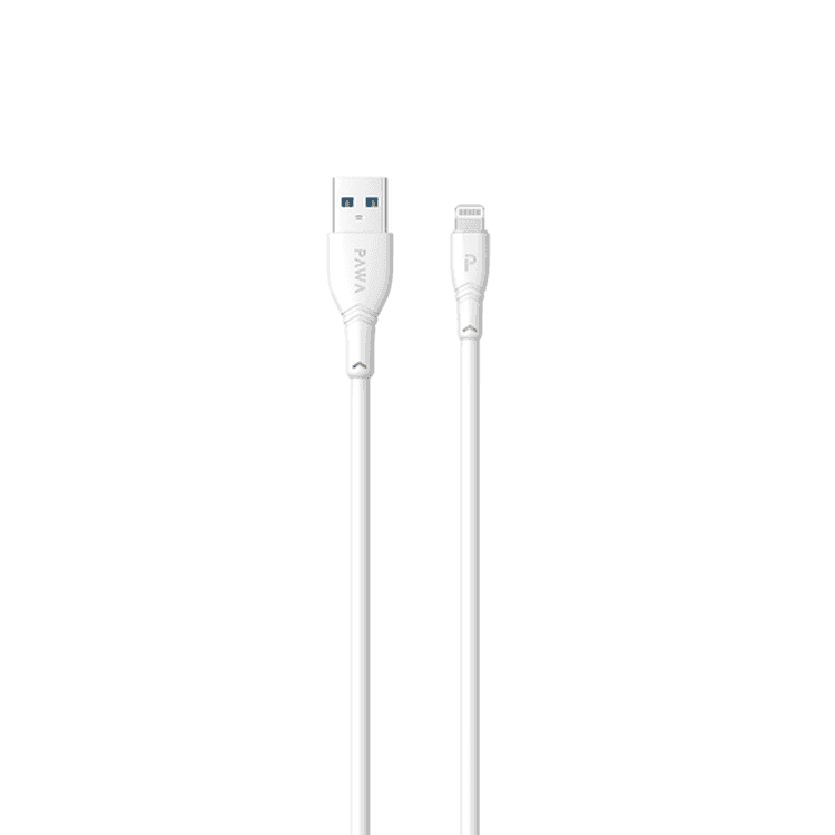 Pawa PVC USB-A to Lightning Cable 2.4A 2M - White