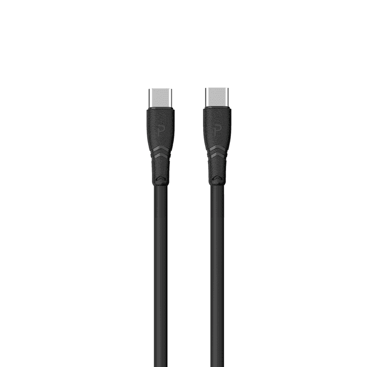 Pawa PVC USB-C to USB-C Cable 60W 1.2M - Black