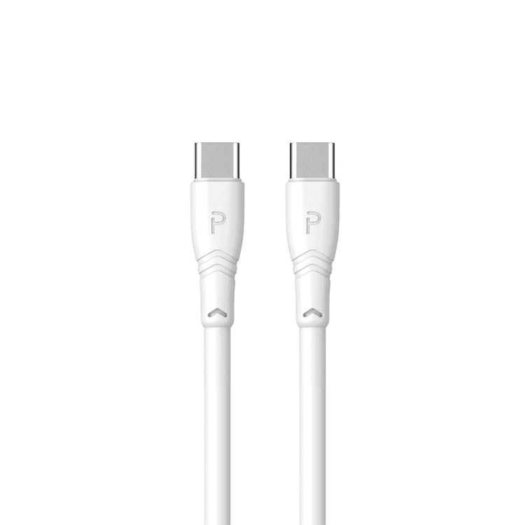 Pawa PVC USB-C to USB-C Cable 60W 1.2M - White