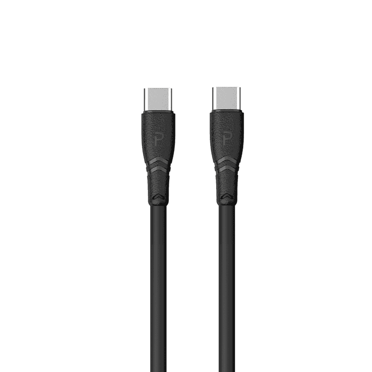 Pawa PVC USB-C to USB-C Cable 60W 2M - Black