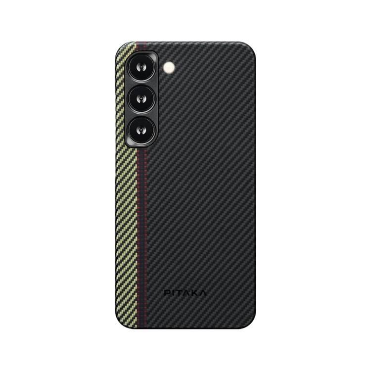 كفر سامسونج S23 بلس مغناطيسي يدعم ماغ سيف مزخرف من بيتاكا Pitaka Fusion Weaving MagEZ Case for Samsung Galaxy S23 Plus