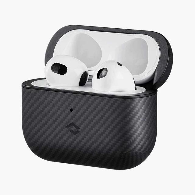 كفر ايربودز 3 مغناطيسي يدعم ماغ سيف لون أسود من بيتاكا Pitaka MagEZ Magsafe Airpods 3 Case - SW1hZ2U6MTYxNTI4Mw==